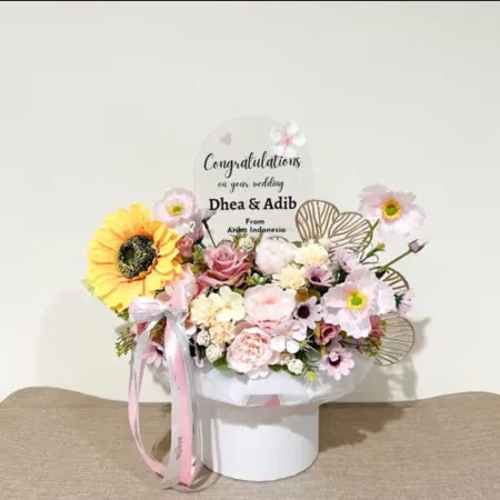 Bloom Box Akrilik Ucapan Wedding Pondok Aren